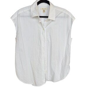 Banana Republic Cap Sleeve Collared Button Down Shirt Size Medium